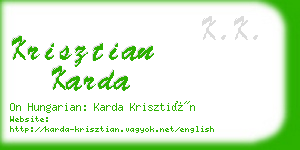 krisztian karda business card